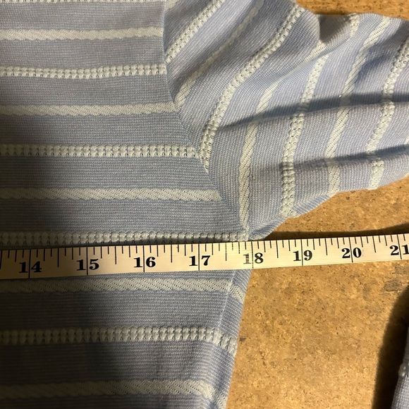 Sail to Sable dress - light blue/white stripe long sleeve casual lightweight - Picture 5 of 10
